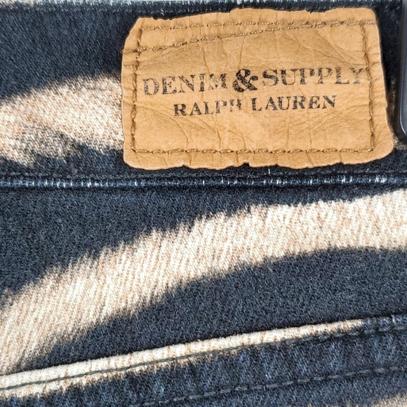 Denim and Supply Ralph Lauren Black Creme Zebra Skinny Jeans 27 NWOT - Picture 10 of 16
